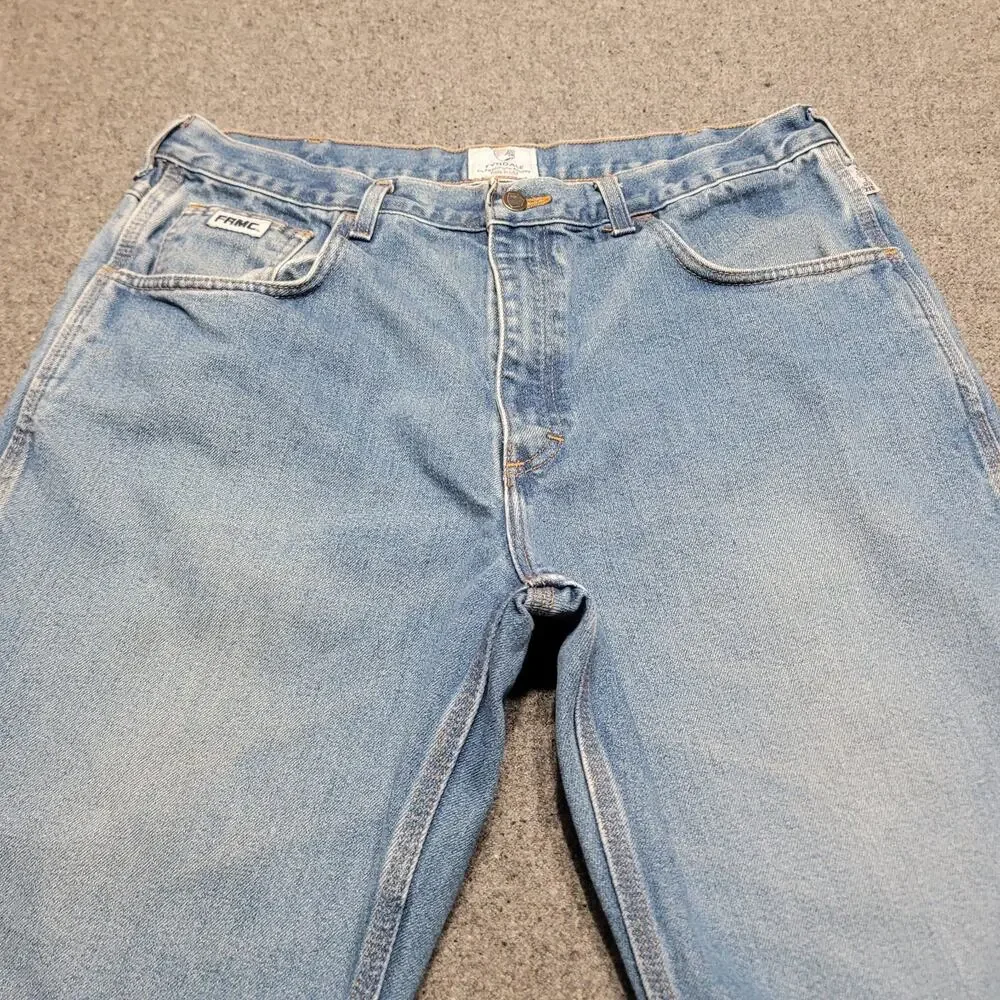 Tyndale Jeans Men 38x26*Flame Resistant FR Workwear Relaxed Broken In FRMC Denim